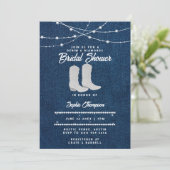 Invitation Denim Diamonds Boots blancs Lumières Fête des mari (Debout devant)