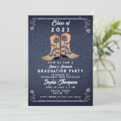 Invitation Denim Diamonds Cowgirl Boot Photo Party (Debout devant)