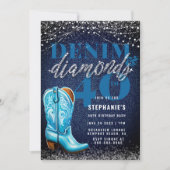 Invitation Denim Diamonds Cowgirl Boot rustique 40e anniversa (Devant)
