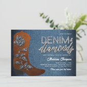 Invitation Denim Diamonds Cowgirl Boot Western 30e anniversai (Debout devant)