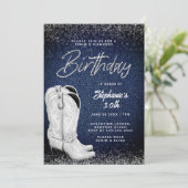 Invitation Denim Diamonds Cowgirl Boots Bling 30e anniversair (Debout devant)