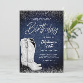 Invitation Denim Diamonds Cowgirl Boots Bling 40e anniversair (Debout devant)