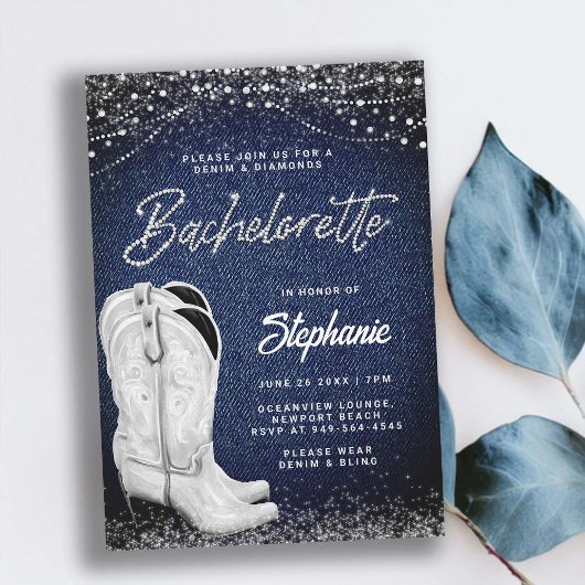 Invitation Denim Diamonds Cowgirl Boots Country Bachelorte