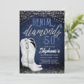Invitation Denim Diamonds Cowgirl Boots pays 50e anniversaire (Debout devant)