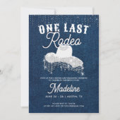 Invitation Denim Diamonds Cowgirl Casquette Rodéo Dernier Bac (Devant)