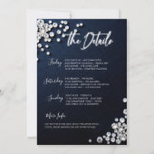 Invitation Denim Diamonds Cowgirl Chic Bachelorette Itinérair (Dos)