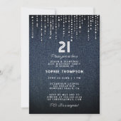 Invitation Denim Diamonds Drippings 21e fête d'anniversaire (Devant)