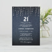 Invitation Denim Diamonds Drippings 21e fête d'anniversaire (Debout devant)