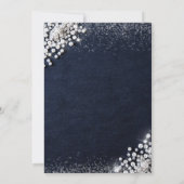 Invitation Denim Diamonds Glam Script Classy 30e anniversaire (Dos)