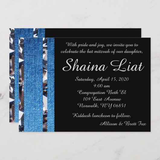 Invitation Denim & Diamonds III (Devant / Derrière)