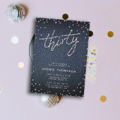 Invitation Denim Diamonds Moderne Calligraphie 30e anniversai