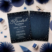 Invitation Denim Diamonds Parties scintillant Bleu Elegant Fê