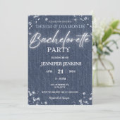 Invitation Denim Diamonds Parties scintillant Bling Élégant B (Debout devant)
