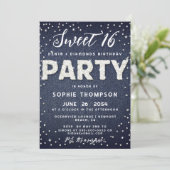 Invitation Denim Diamonds Parties scintillant Sweet 16 Annive (Debout devant)