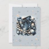 Invitation Denim Diamonds & Perles Jeans Anniversaire (Dos)