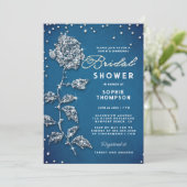 Invitation Denim Diamonds Rhinestone Rose Fête des mariées ch (Debout devant)