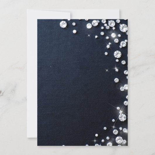 Invitation Denim Diamonds Theme Classy 30e Anniversaire (Dos)
