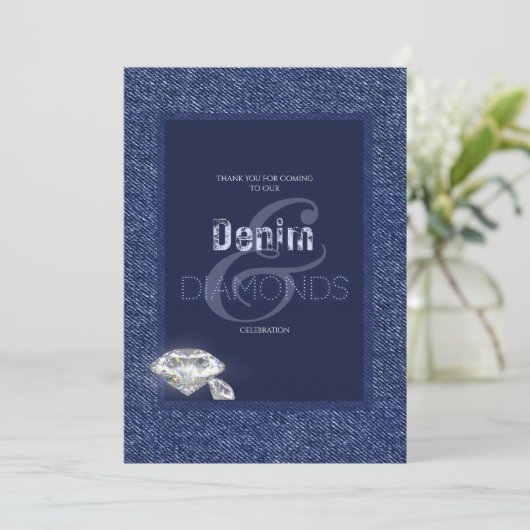 Invitation Denim et diamants (Debout devant)