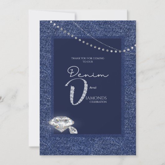 Invitation denim et diamants (Devant)