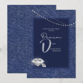 Invitation denim et diamants (Devant / Derrière)