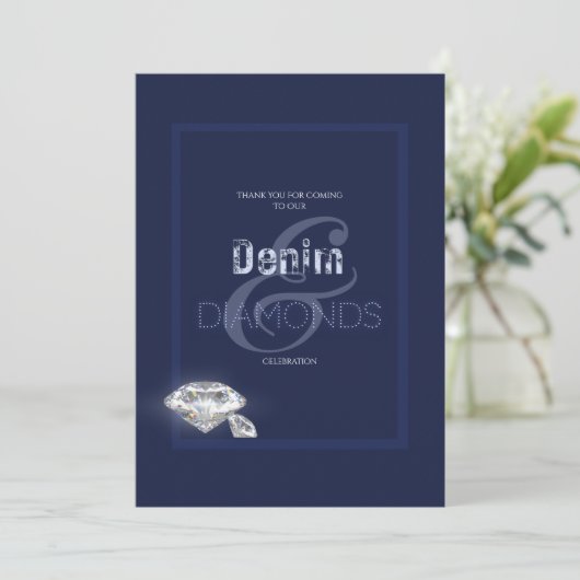 Invitation Denim et diamants (Debout devant)