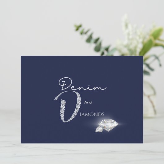 Invitation Denim et diamants (Debout devant)