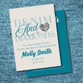 Invitation Denim et diamants - Bachelorette occidentale