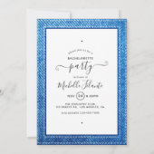 Invitation Denim et Pink Floral Bachelorette Party (Dos)