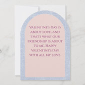 Invitation Denim Heart Valentine's Day Plaid Friendship  (Dos)