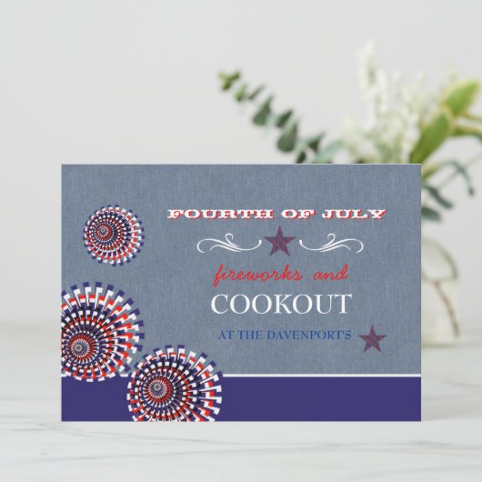 Invitation Denim Holiday (Debout devant)