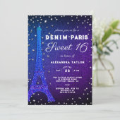 Invitation Denim in Paris Parties scintillant Élégante Purple (Debout devant)