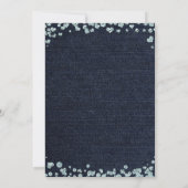 Invitation Denim Jean & Diamonds Bling Chic Fête des mariées (Dos)
