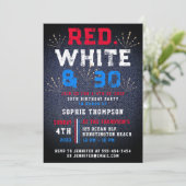 Invitation Denim Red White 4 juillet Patriotique 30e annivers (Debout devant)