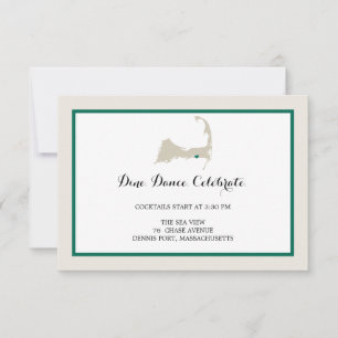 Invitation Dennis Port Cape Cod avec coeur Réception