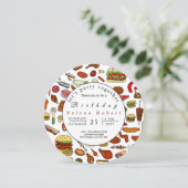 invitation d'enregistrement de BBQ de fête ensembl (Debout devant)