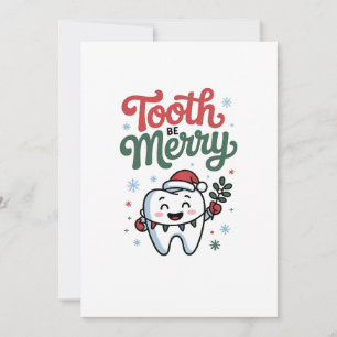 Invitation Dent pour être joyeuse Dentiste Noël Xmas 