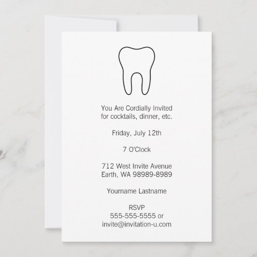 Invitation Dent symbolique (Devant)