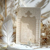 Invitation Dentelle architecturale Motif Mariage islamique In