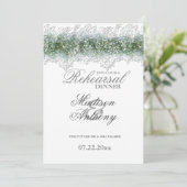 Invitation Dentelle blanche et bébé Dîner de répétition halei (Debout devant)