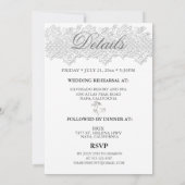 Invitation Dentelle blanche et bébé Dîner de répétition halei (Dos)