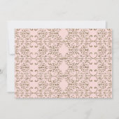 Invitation Dentelle blanche et dorée (Dos)