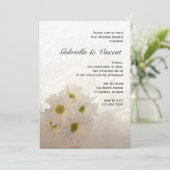 Invitation Dentelle blanche et marguerites Mariage Brunch (Debout devant)
