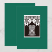 Invitation Dentelle blanche romantique corset lacy élégante n (Devant / Derrière)