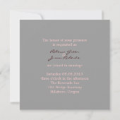 Invitation dentelle blanche rustique mariage en bois de grang (Dos)