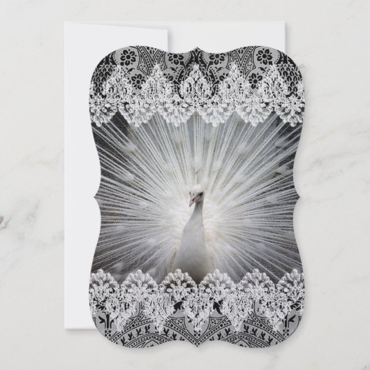 Invitation Dentelle blanche unique en son genre (Dos)