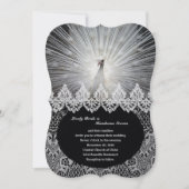 Invitation Dentelle blanche unique en son genre (Devant)