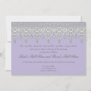 Invitation Dentelle blanche Vintage victorienne n Mariage lav