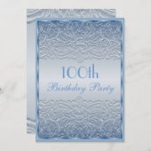 Invitation Dentelle Bleue 100e anniversaire (Devant / Derrière)