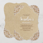 Invitation Dentelle Charmante (Devant / Derrière)