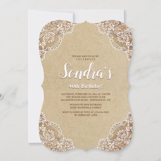 Invitation Dentelle Charmante (Devant)